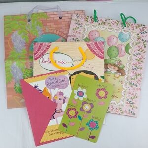 Birthday Girl Cute Bundle 2 Cards 3 Gift Bags